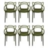 Conjunto 6 Cadeiras Allegra Verde Militar - 1
