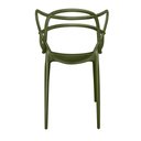 Ver imagem 5 de Conjunto 6 Cadeiras Allegra Verde Militar em Polipropileno com Pés de Madeira para Sala de Jantar