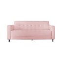 Ver imagem 1 de Sofá Jade 3 Lugares Suede Rosa Bebe - Dominic Decor
