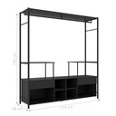 Ver imagem 3 de Guarda-Roupa Casal Industrial Preto/Demolição Tama