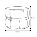 Ver imagem 5 de Kit 2 Puff Decorativo Redondo Drum de Couro Caramelo - PR Móveis