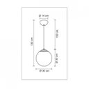 Ver imagem 2 de Pendente Esférico Bivolt 30cm Esphera Madelustre