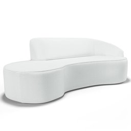 Sofá Living 3 Lugares 210cm Braço Direito Mozart D06 Sintético Branco - Mpozenato - 1 Sofá Living 3 Lugares 210cm Braço Direito Mozart D06 Sintético Branco - Mpozenato - 1