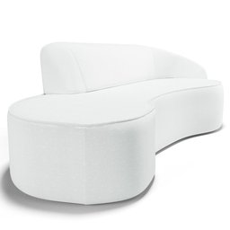 Sofá Living 3 Lugares 210cm Braço Direito Mozart D06 Sintético Branco - Mpozenato - 5 Sofá Living 3 Lugares 210cm Braço Direito Mozart D06 Sintético Branco - Mpozenato - 5