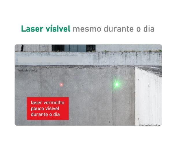 Trena Laser Verde Uso Externo 50 Metros Mede Ângulo Sndway - 2