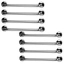 Ver imagem 1 de Alça de Apoio Inox Barra 40cm Kit 8 Unidades Idoso Cadeirante Deficiente Acessibilidade Corrimao Seg