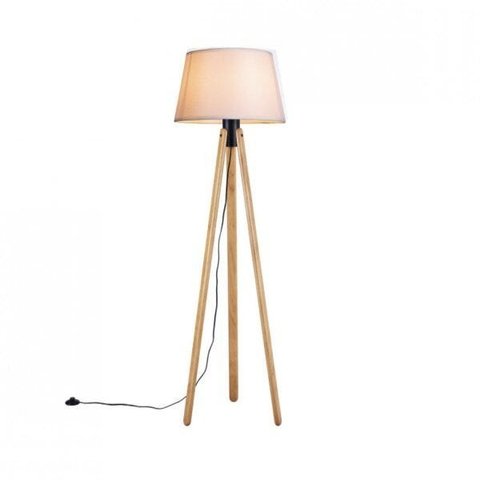 Luminária Abajur De Chão Cúpula Trippé Madelustre