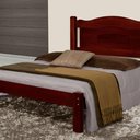 Ver imagem 1 de Cama de Casal Paris de Madeira Maciça Tauari Mogno