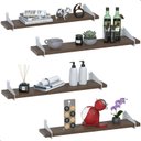 Ver imagem 1 de 4 Prateleiras Suspensa Estilo Industrial Madeira 60cm Fs Bm:marrom-escuro