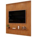 Ver imagem 5 de Painel Ripado para TV 75 pol Sala Quarto 223x240cm Lexa D05 Freijó - Lyam Decor