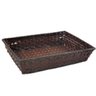 Cesta Retangular em Vime Marrom 37x26x7cm - Mundiart - 1