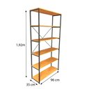 Ver imagem 3 de Estante Style Ample 6 Prateleiras Industrial Carvalho e Branco