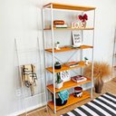 Ver imagem 2 de Estante Style Ample 6 Prateleiras Industrial Carvalho e Branco