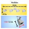 Luminária Spot Trilho 4 Luzes + 4 Lampadas Led - 6