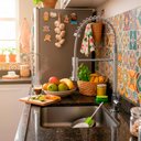 Ver imagem 5 de Torneira de Cozinha Gourmet de Bancada 360° Moderna Cromada Prata Inox 304 Brinovar
