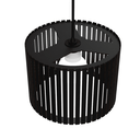 Ver imagem 1 de Luminária Pendente Berlim Modelo Ripado -:Preta