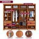 Ver imagem 5 de Guarda Roupa Casal com Espelho 8 Portas 4 Gavetas Magnato Lux Caemmun
