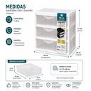 Ver imagem 7 de Organizador Gaveteiro 3 Gavetas Mesa Bancada Documentos Acessorios Multiuso Escritorio Porta Joias