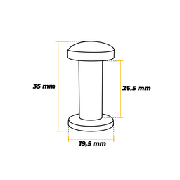 Gancho para Cabide e Bolsas de 26mm Cromado - 3