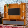 Estante Home Tvs 60" 4 Portas Absoluto Naturalle e Chumbo Ripado Carmolar - 1