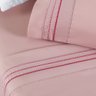 Jogo de Lençol Casal Yara Bordado 4 Peças Rosa - 1