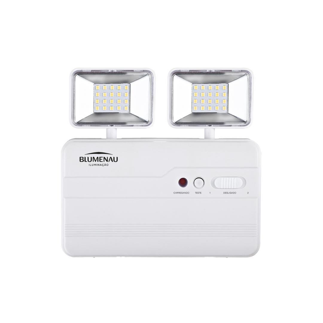 Luminária de Emergência Led com 2 Faróis 5w Bi-volt