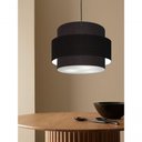 Ver imagem 4 de Lustre para Sala de Jantar Vivare Md-4395 Cúpula em Tecido 55cm Preto 127/220v