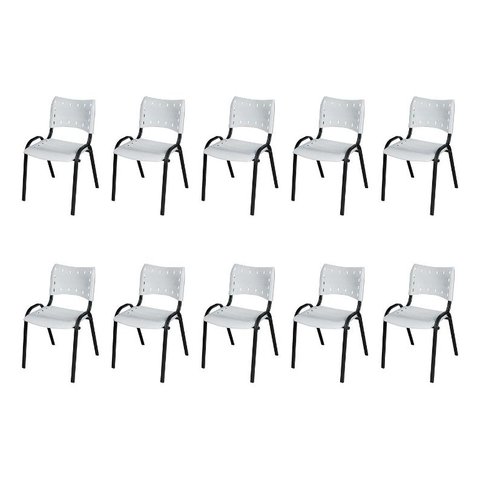 Kit 10 Cadeira Iso - Branco