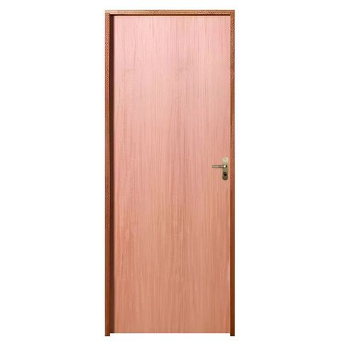 Porta de Madeira Semi-oca Padrão Curupixá Lisa Bat14cm Misto Fech Navas Externa 210x72-lado Esquerdo
