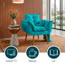 Ver imagem 5 de Kit 2 Poltronas Decorativas Reforçadas para Sala Alice para Recepção Manicure Escritório Suede