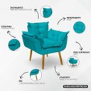Ver imagem 7 de Kit 2 Poltronas Decorativas Reforçadas para Sala Alice para Recepção Manicure Escritório Suede
