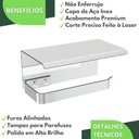 Ver imagem 4 de Porta Papel Higiênico Inox e Cromado De Parede Banheiro MAX