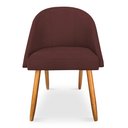 Ver imagem 3 de Cadeira de Jantar Bela Suede Pés Palito Castanho Pallazio