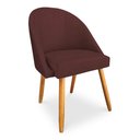 Ver imagem 1 de Cadeira de Jantar Bela Suede Pés Palito Castanho Pallazio