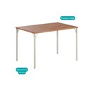 Ver imagem 4 de Mesa P/ Cozinha 1586 Aço C/ Tampo Madeirado 120x80cm Preto/freijo - Carraro