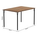 Ver imagem 2 de Mesa P/ Cozinha 1586 Aço C/ Tampo Madeirado 120x80cm Preto/freijo - Carraro