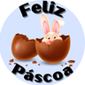 Adesivo Coelho Ovo de Páscoa Fofo Embalagens Feliz Páscoa 50 Und - 1