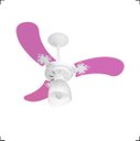 Ver imagem 2 de Ventilador Teto Super Baby Colors 3 Pás Mdf Branco/rosa 220v Venti-delta