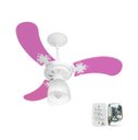 Ver imagem 1 de Ventilador Teto Super Baby Colors 3 Pás Mdf Branco/rosa 220v Venti-delta