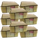 Ver imagem 1 de Kit 8 Caixa Organizadora Roupas Multiuso Toalha Lençóis Roupa De Cama Em TNT Dobrável 45x45x20cm