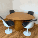 Ver imagem 3 de Mesa de Jantar Orgânica 180x160cm Tampo Freijó Base Freijó Freijó Personal Art Design