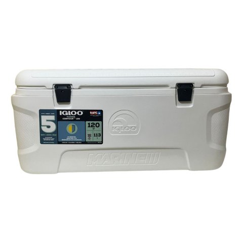 Caixa Termica Cooler Igloo 113 L 120 Qt Branco Marine