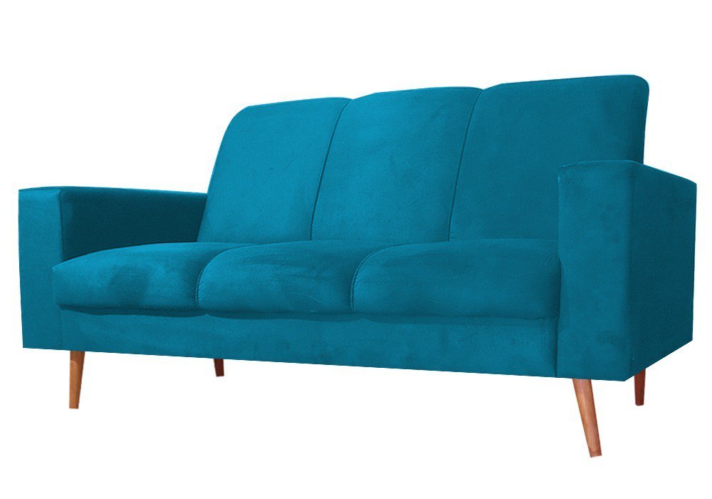 Namoradeira Sofa 3 Lugares Luana Turquesa