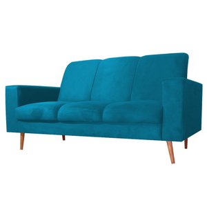 Namoradeira Sofa 3 Lugares Luana Turquesa