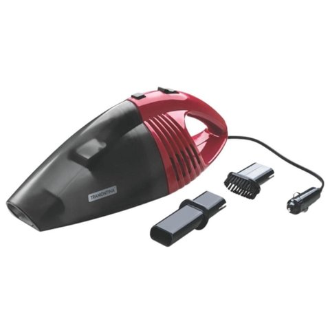 Aspirador de Pó Portátil para Carros 12v 60w Escova e Bocal Prolongador Tramontina Vermelho