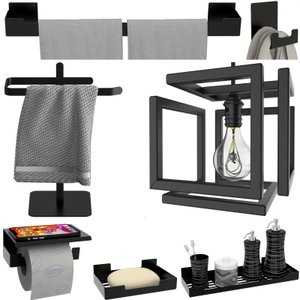 Kit de Acessórios 6 Pçs Adesivo Preto+ Pendente Infinity F.o