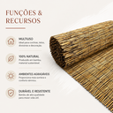 Ver imagem 2 de Kit 12 Esteira de Bambu Natural 5x1m Cortina Decoração Tenda