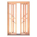 Ver imagem 3 de Porta Balcão de Correr Madeira Padrão Cedro Diamante Reto Bat 14 Cm - 2.15a X 2.20l