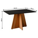 Ver imagem 3 de Mesa de Jantar com Vidro 4 Lugares Multimóveis Cr50247 Cinamomo/preto