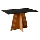 Ver imagem 2 de Mesa de Jantar com Vidro 4 Lugares Multimóveis Cr50247 Cinamomo/preto